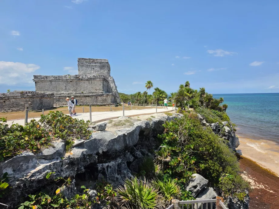Arkeologiska utgrävningsplatsen i Tulum