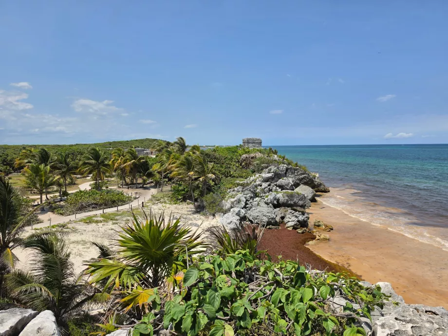 Arkeologiska utgrävningsplatsen i Tulum
