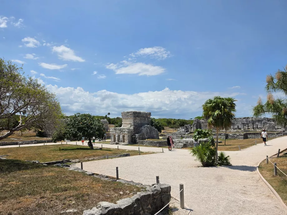 Arkeologiska utgrävningsplatsen i Tulum