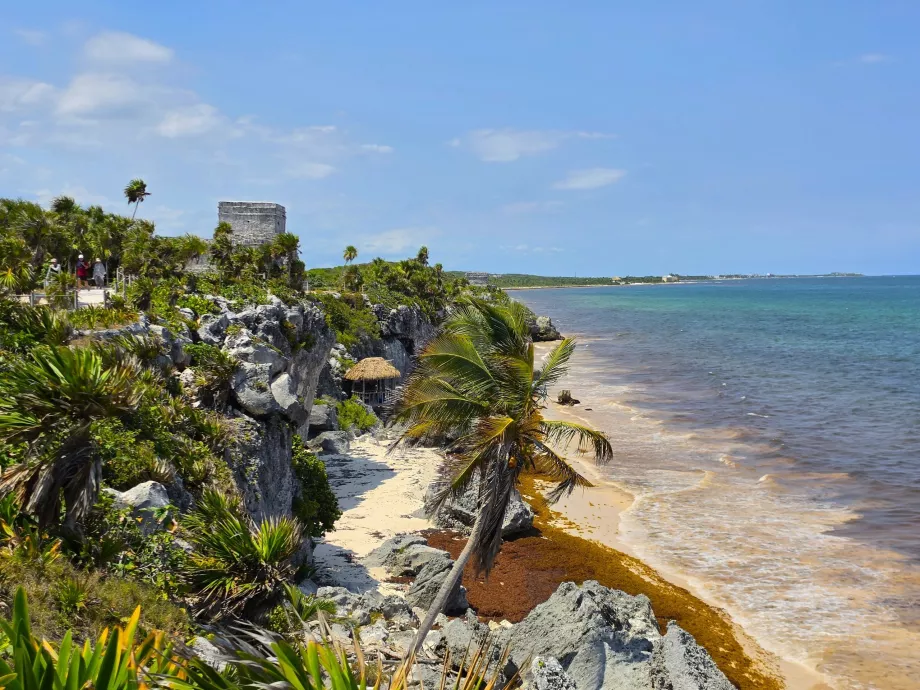 Arkeologiska utgrävningsplatsen i Tulum