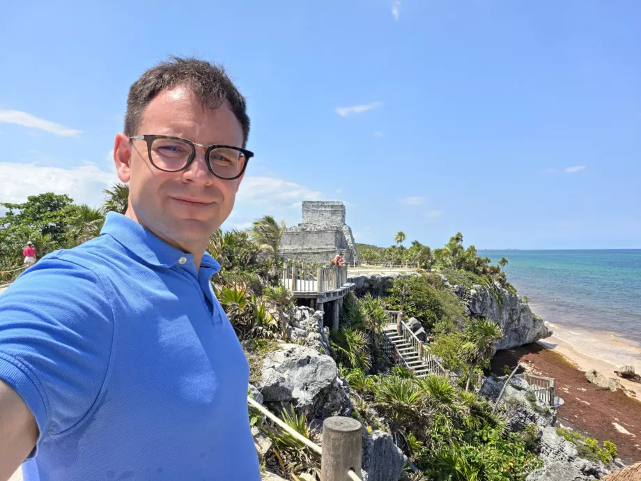 Arkeologiska utgrävningsplatsen i Tulum