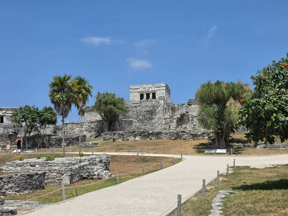 Arkeologiska utgrävningsplatsen i Tulum