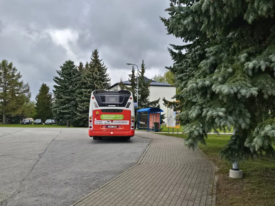 Busshållplats vid flygplatsen