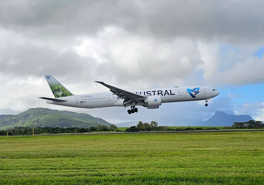 Boeing 777 Air Austral på Mauritius flygplats