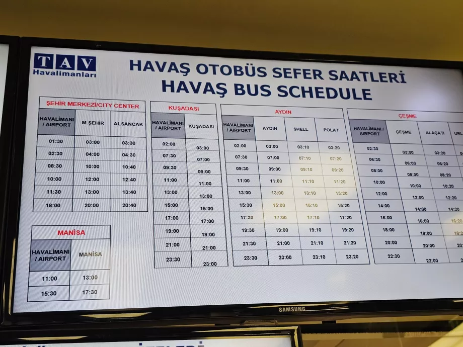 Havas busstidtabell
