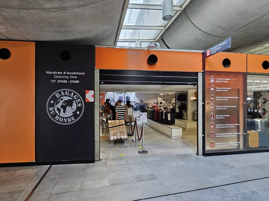 Bagageförvaring, Terminal 2 (vid TGV-stationen)