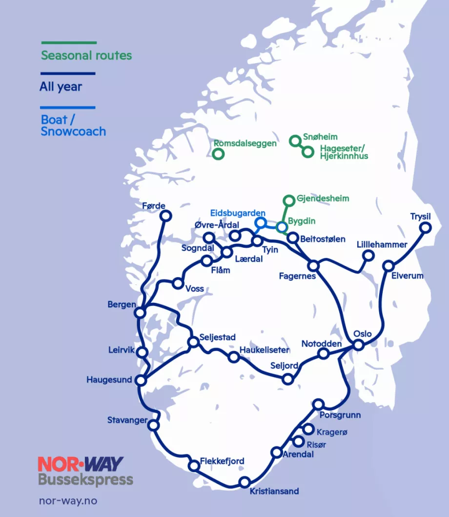 Nor-Ways linjenätverk