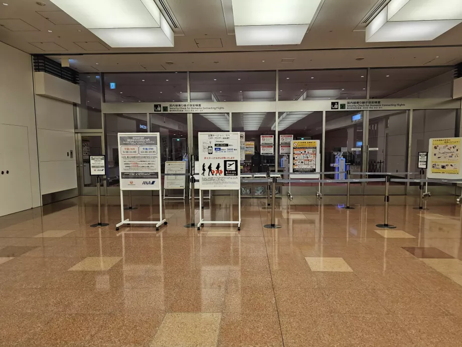 Säkerhetskontroll för anslutande inrikesflyg