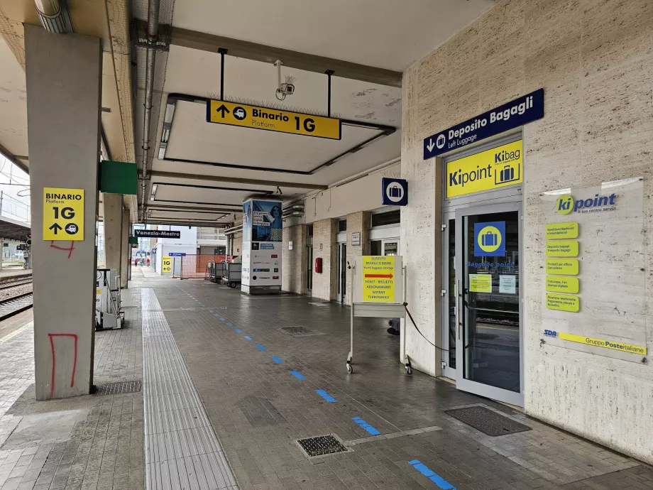 Bagageförvaring, Mestre tågstation