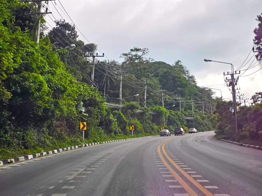 Huvudvägar runt ön