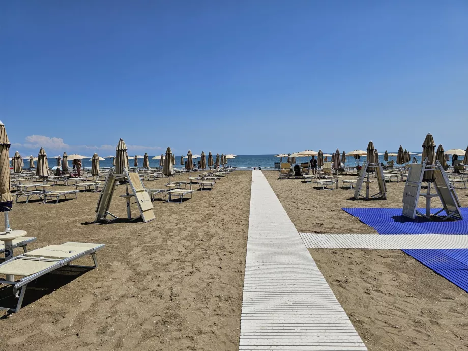 Betald strand på Lido di Venezia