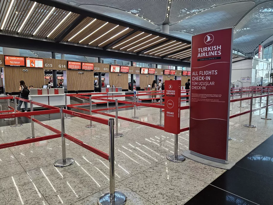 Incheckningsdiskar på Istanbul Airport
