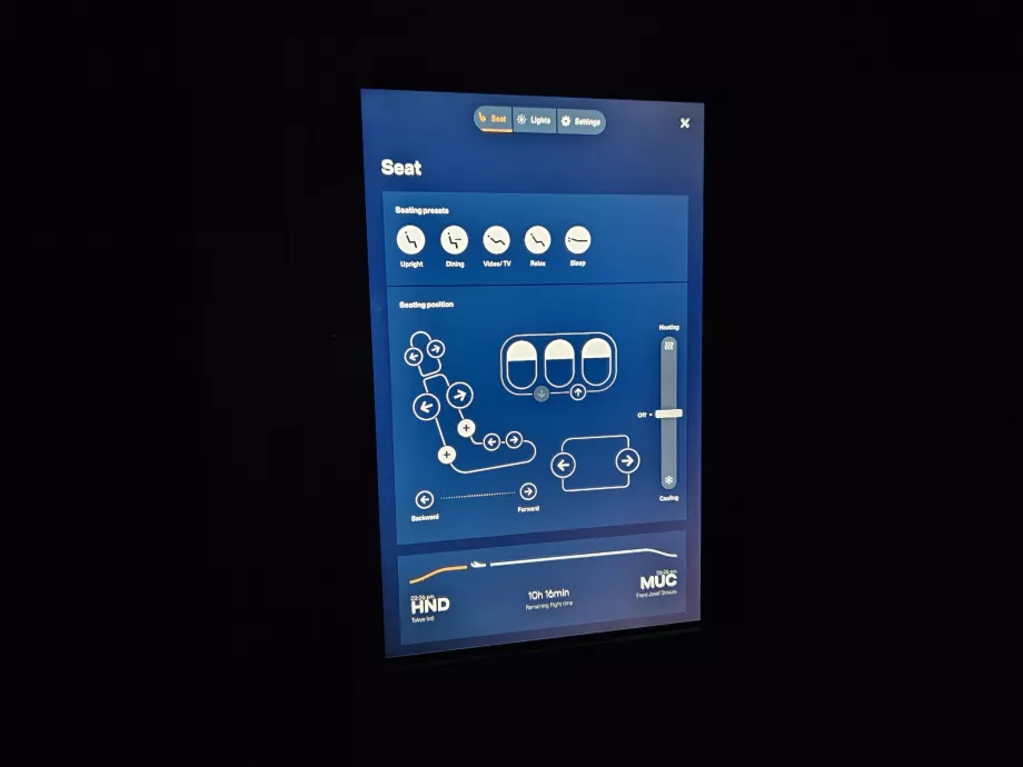 Sätesstyrning via surfplatta