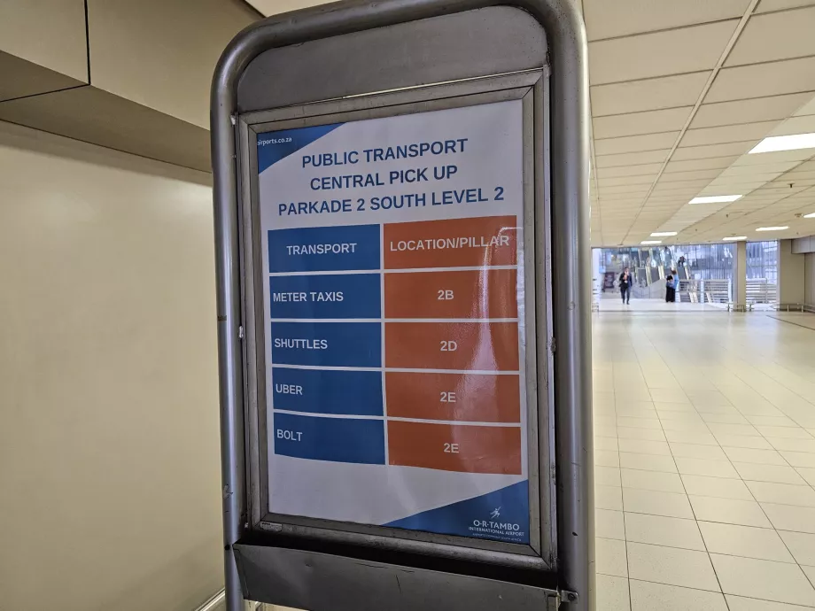 Vägvisare på parkeringen