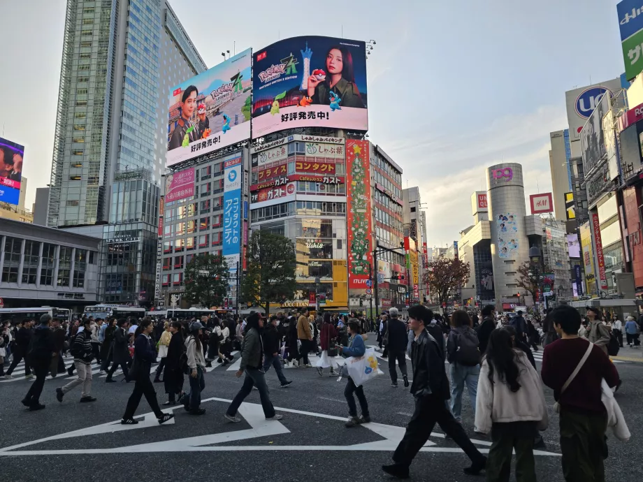 Shibuya Junction tidigt på kvällen
