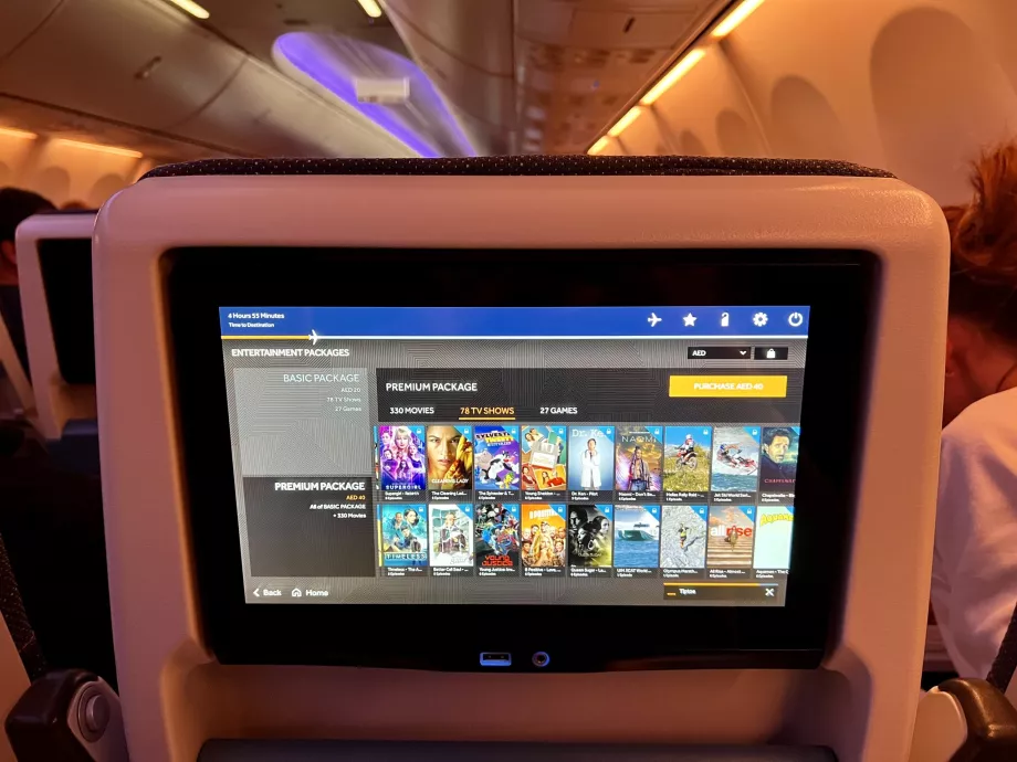 Flydubai och betald underhållning ombord