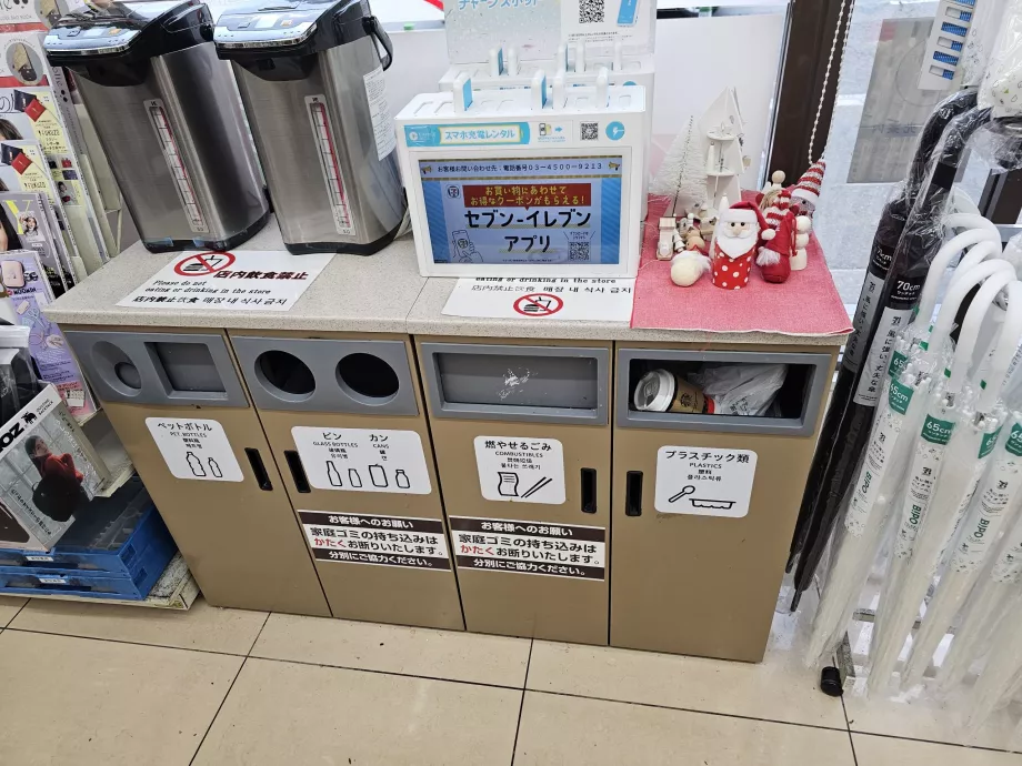 Papperskorgar i minibutiker