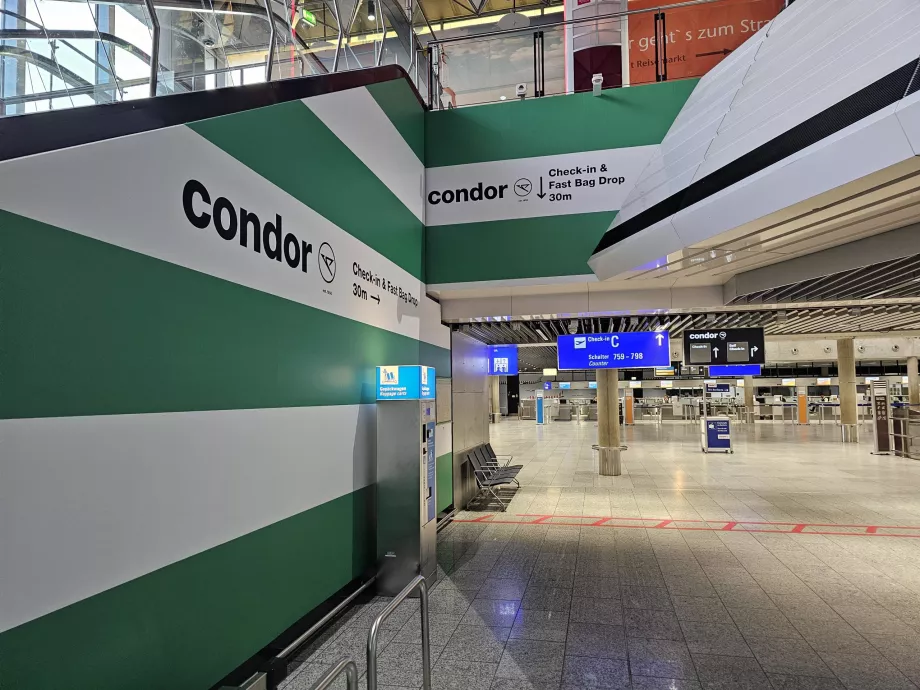 Incheckning på Frankfurt flygplats