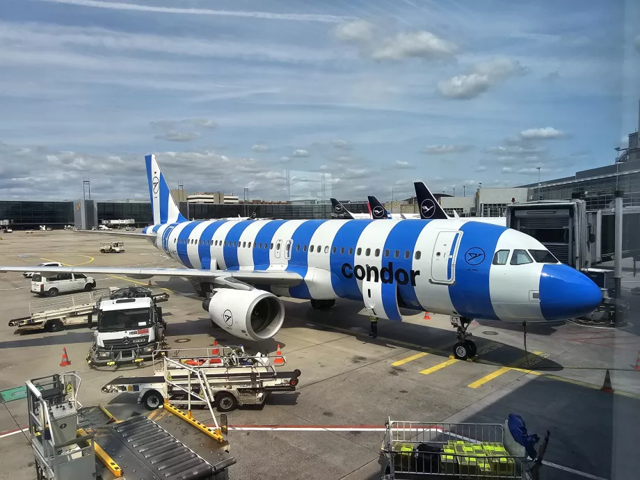 Blå Airbus A320 Condor