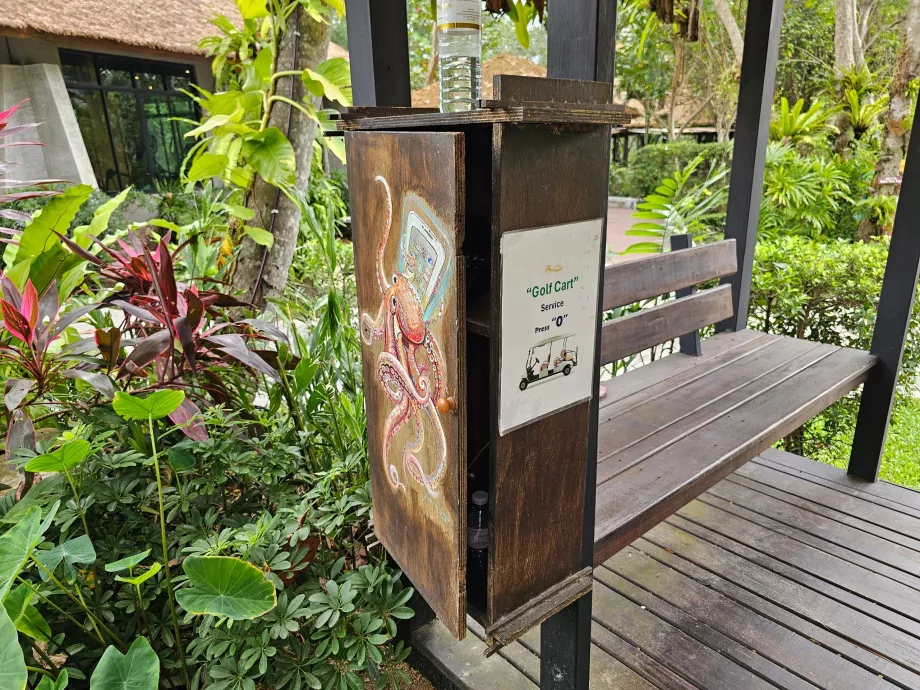 Telefon för att ringa golfbilen