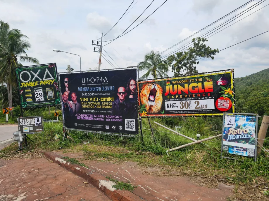 Annonser för fester och nattklubbar