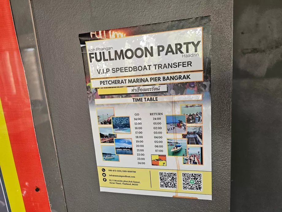 Full Moon Party - båtar från Koh Samui