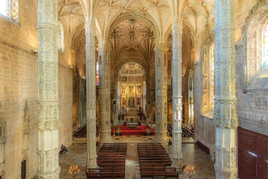 Interiör från Santa Maria-kyrkan, Mosteiro dos Jeronimos