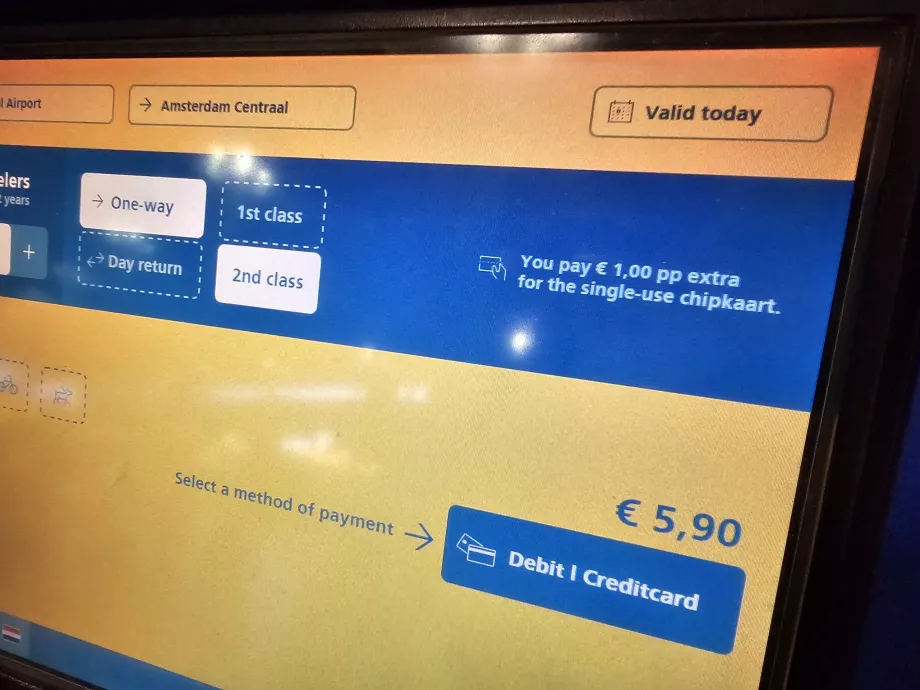 Prisuppgifter för tågbiljetter