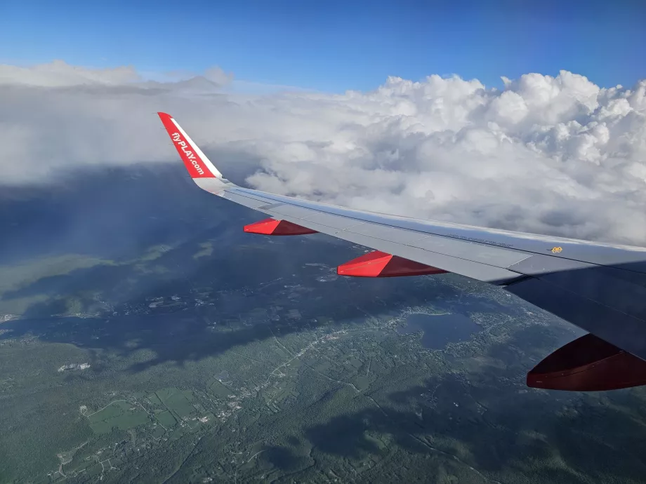 Inflygningsvy över SWF flygplats