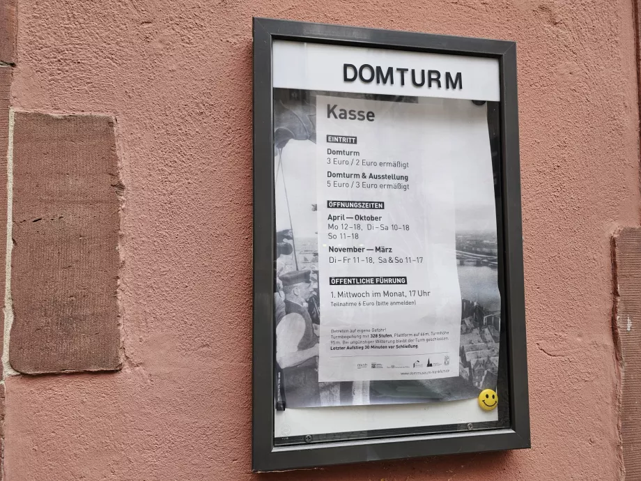 Inträdespriser till tornet