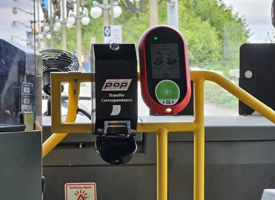 Biljettkontroll på bussen