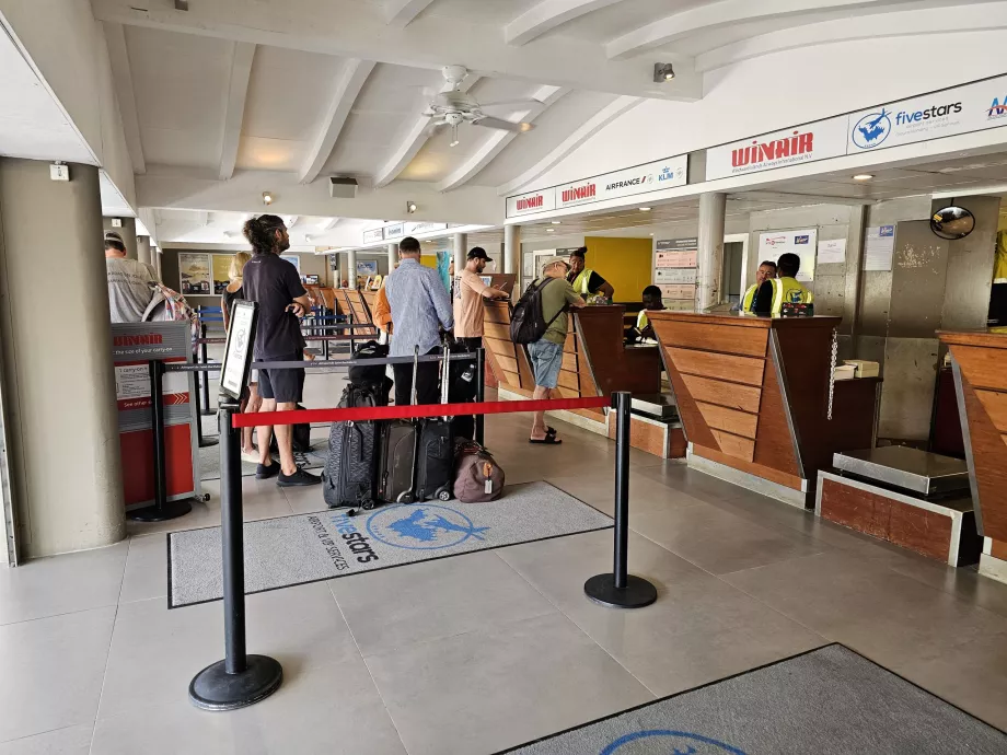 Incheckningsdiskar, SBH Airport