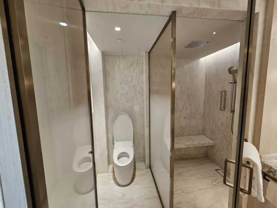 Dusch och toalett - öppen dörr