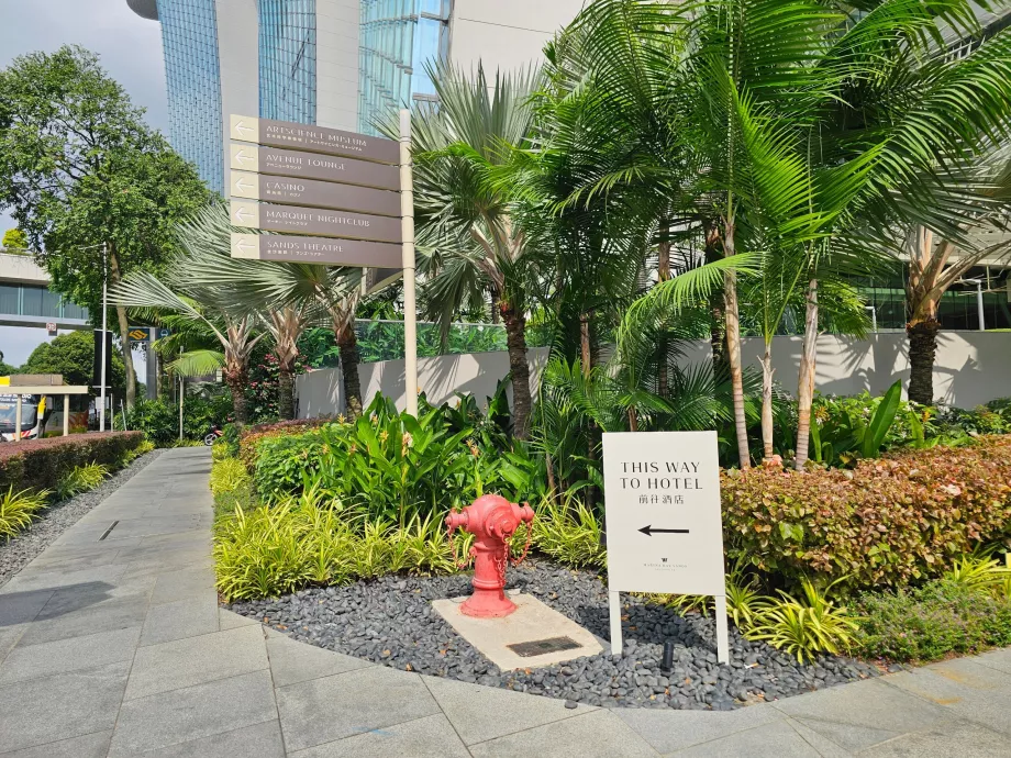 Vägbeskrivning till hotellreceptionen