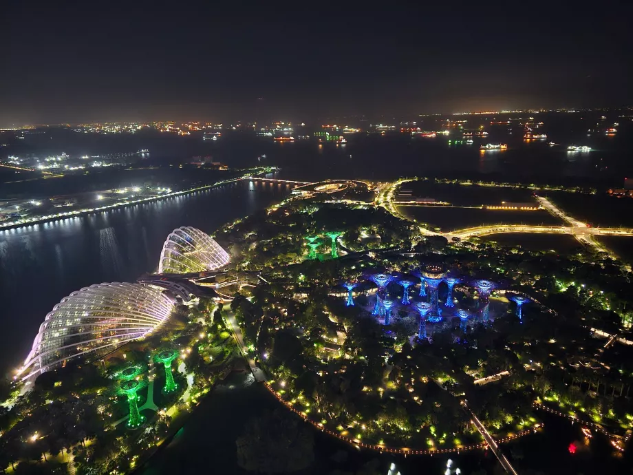 Nattvy av Gardens by the Bay