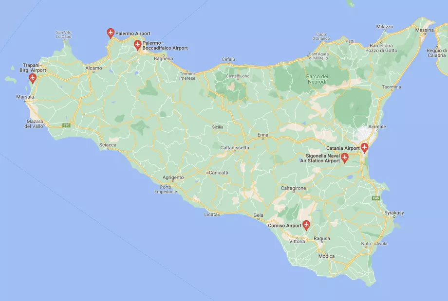 Flygplatser i Sicilien