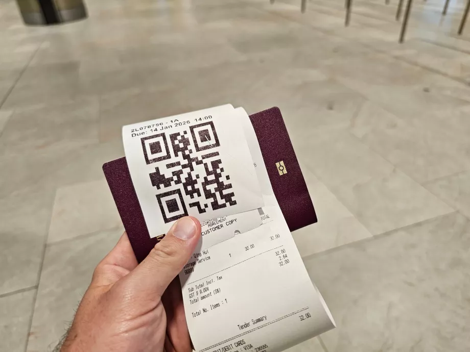 QR-kod för att hämta ut bagage från bagagerummet