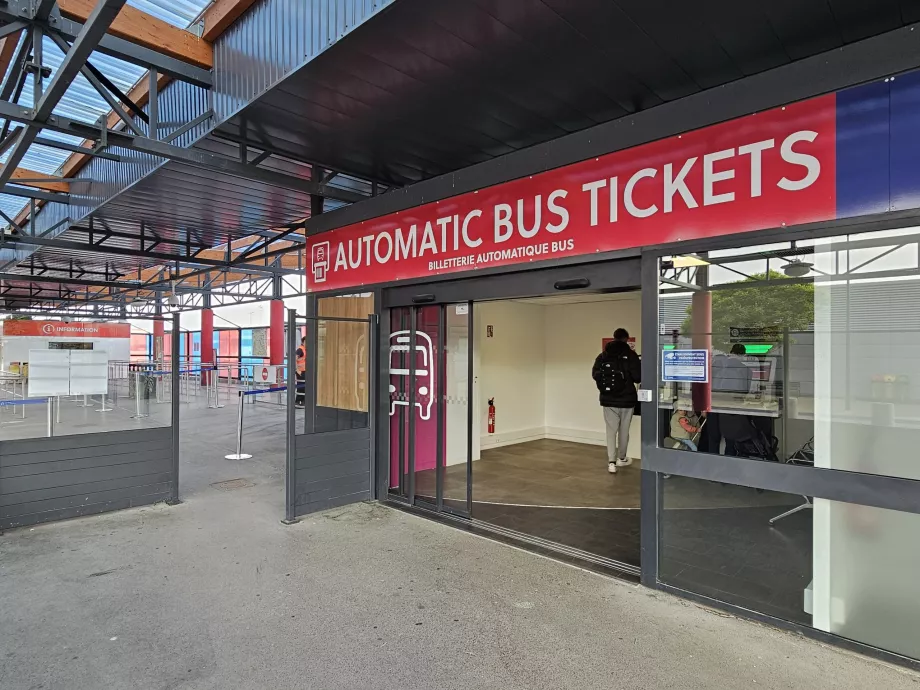 Biljettautomater för bussar till Paris