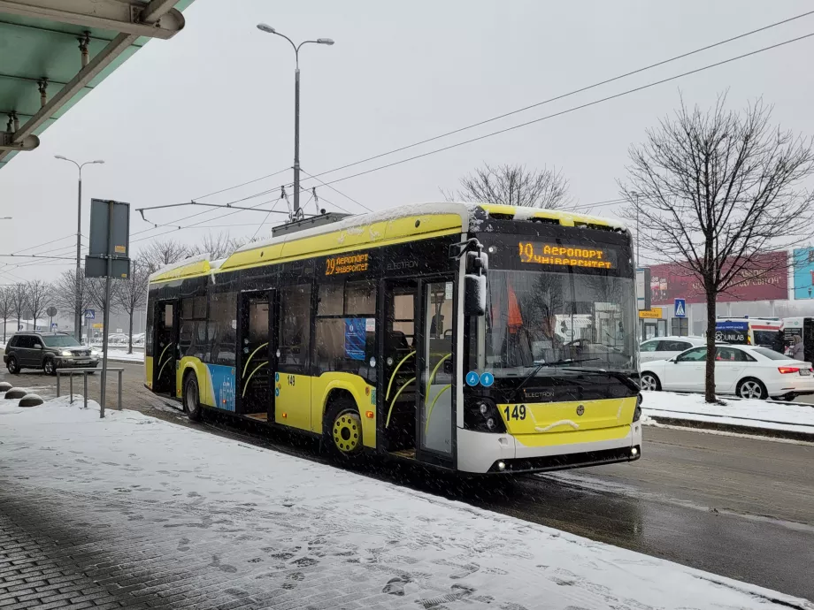 Trolleybuss 29 vid flygplatsen