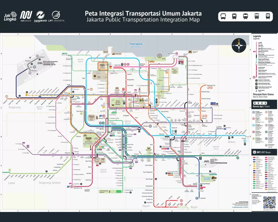 Buss-, tåg- och tunnelbanekarta
