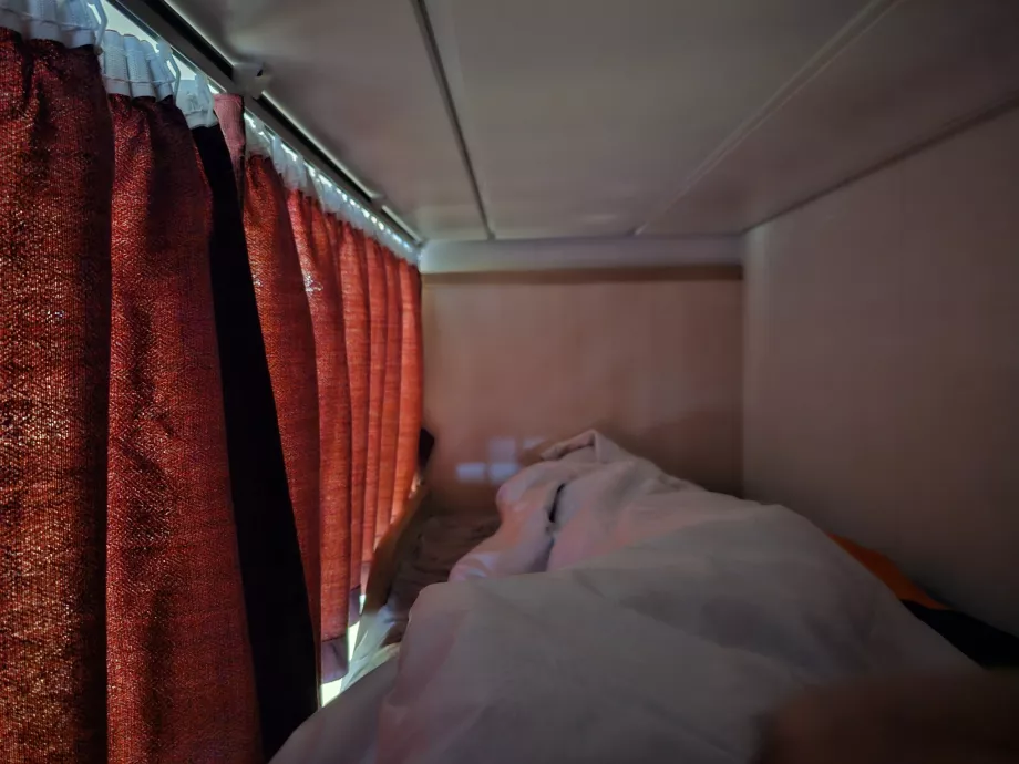 Couchette på natten