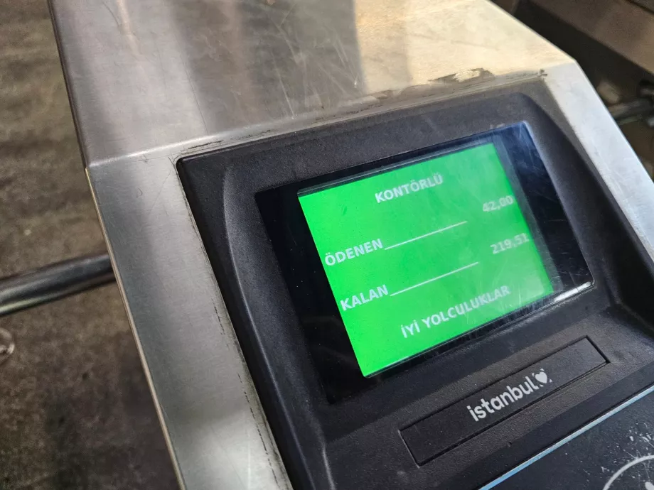 Balans på Istanbulkart