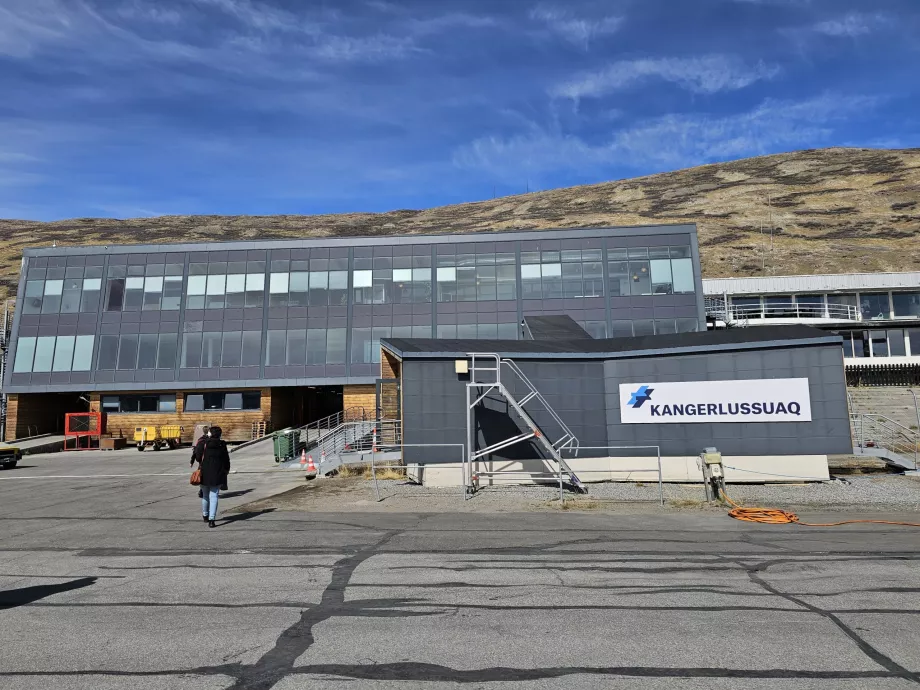 ankomst till flygplatsen Kangerlussuaq