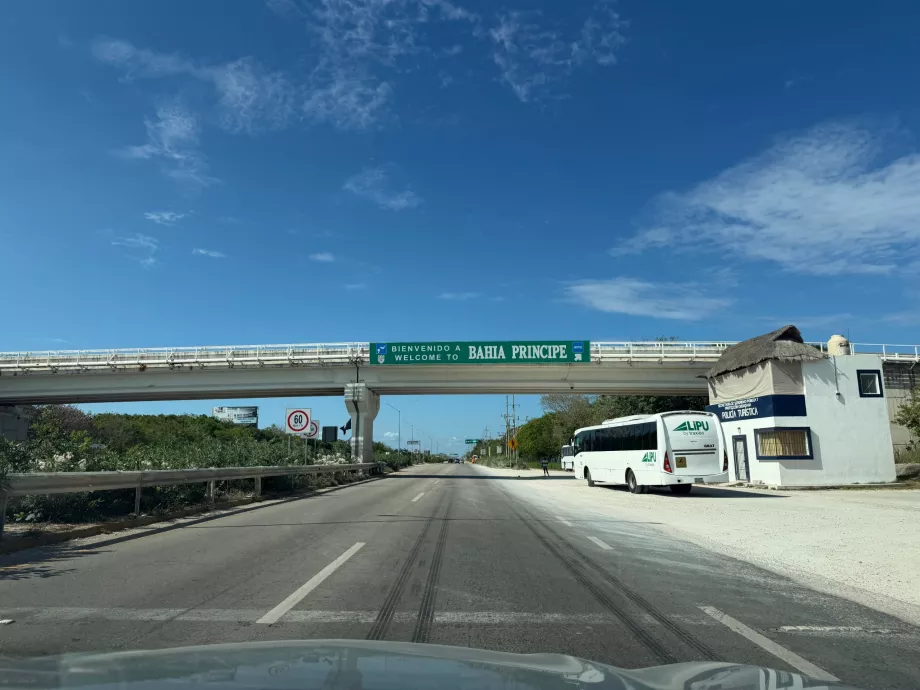 Motorvägen mellan Cancún och Tulum