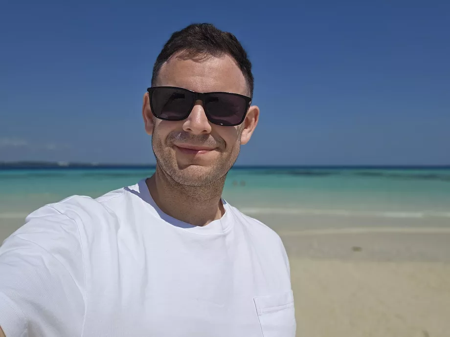 Jag på Nakupenda Sandbank