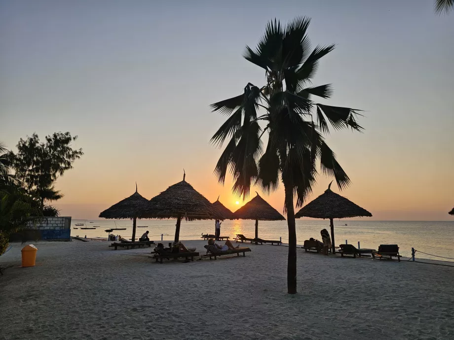 Solnedgång i Nungwi