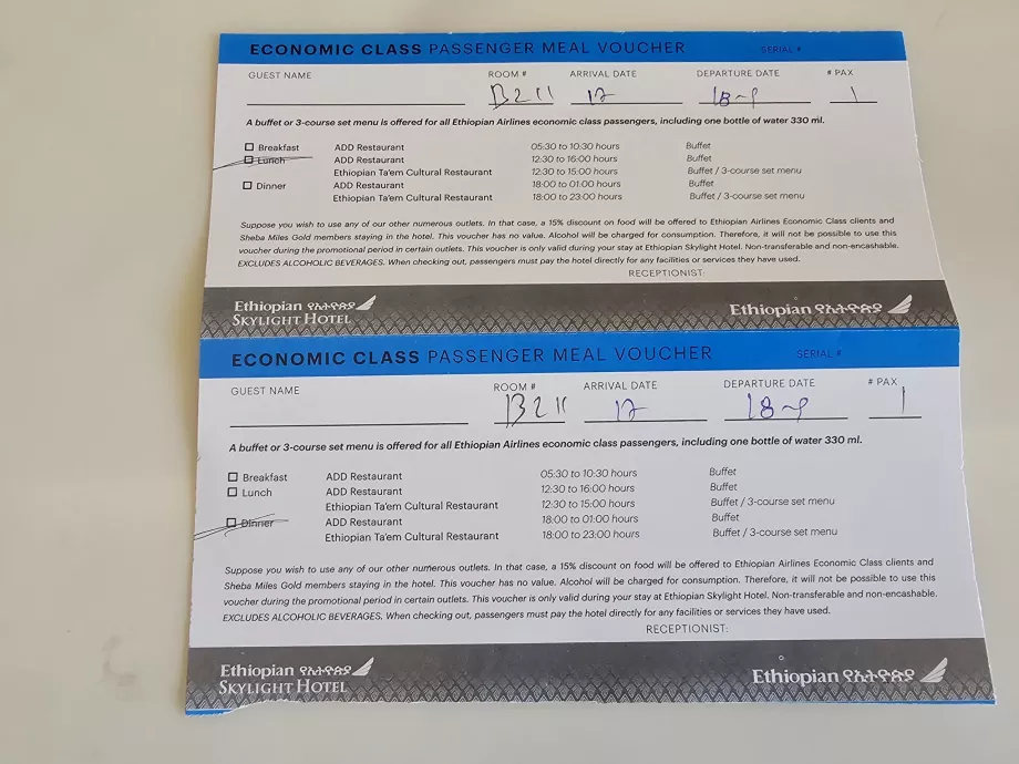 Måltidskupong under din vistelse på transit-hotellet