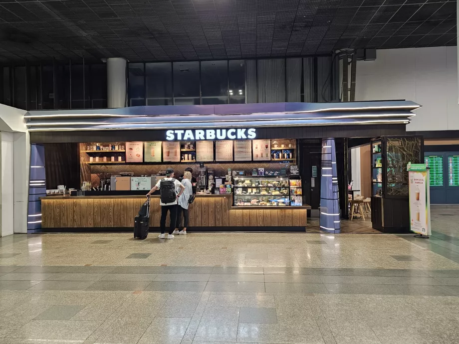 Starbucks, allmänt område i den internationella terminalen