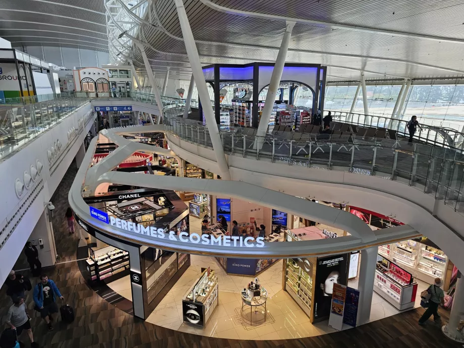 Butiker i transitzonen, internationell terminal