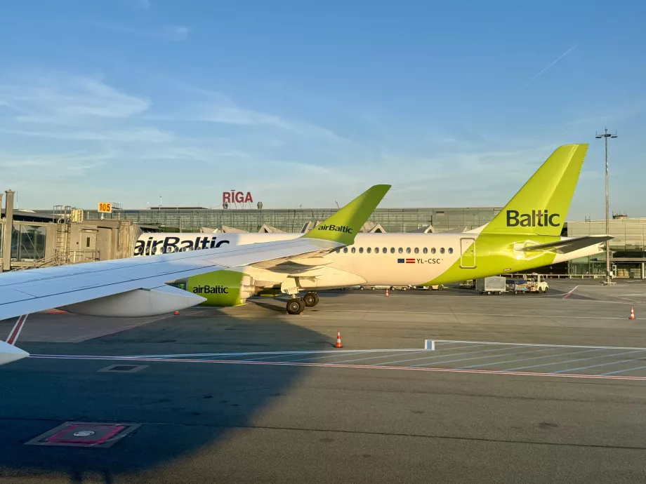 Riga RIX flygplats och airBaltic